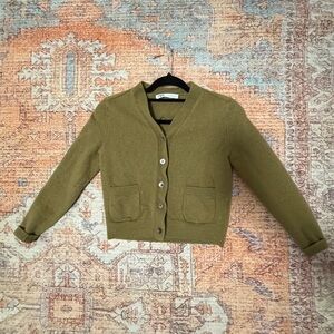 Zara Green Wool Blend Sweater
